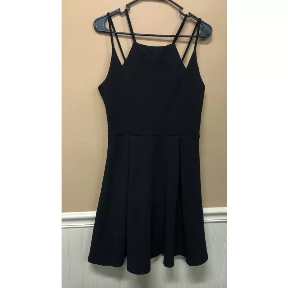 Francesca's MI AMI BLACK MINI DRESS SIZE L NWT